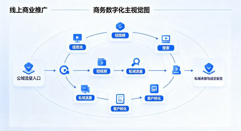 博爱县线上商业推广怎么做？全域流量闭环搭建与低成本转化实战指南